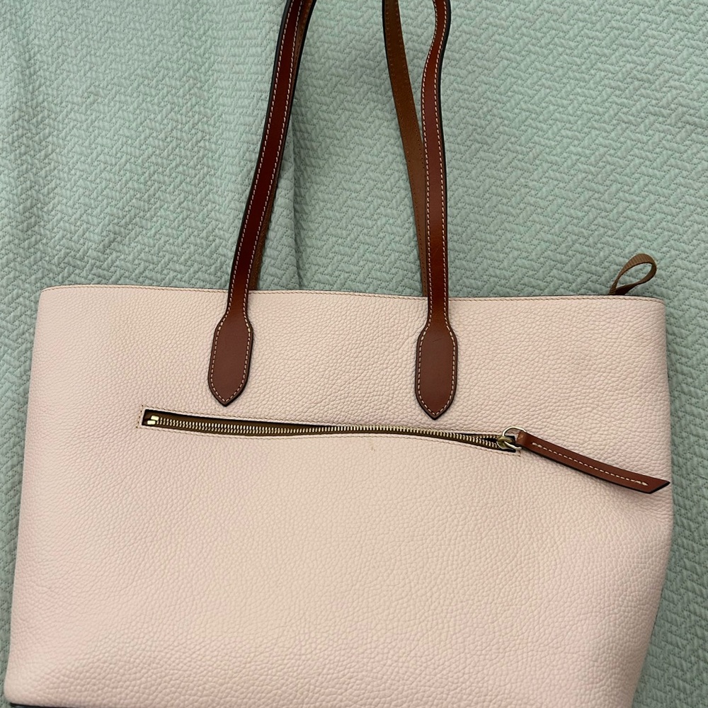 Dooney & Bourke Blush and Brown Tote Bag - Picture 3 of 5